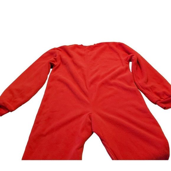 Kids Red Footed Pajamas Unisex - Picture 5 of 5